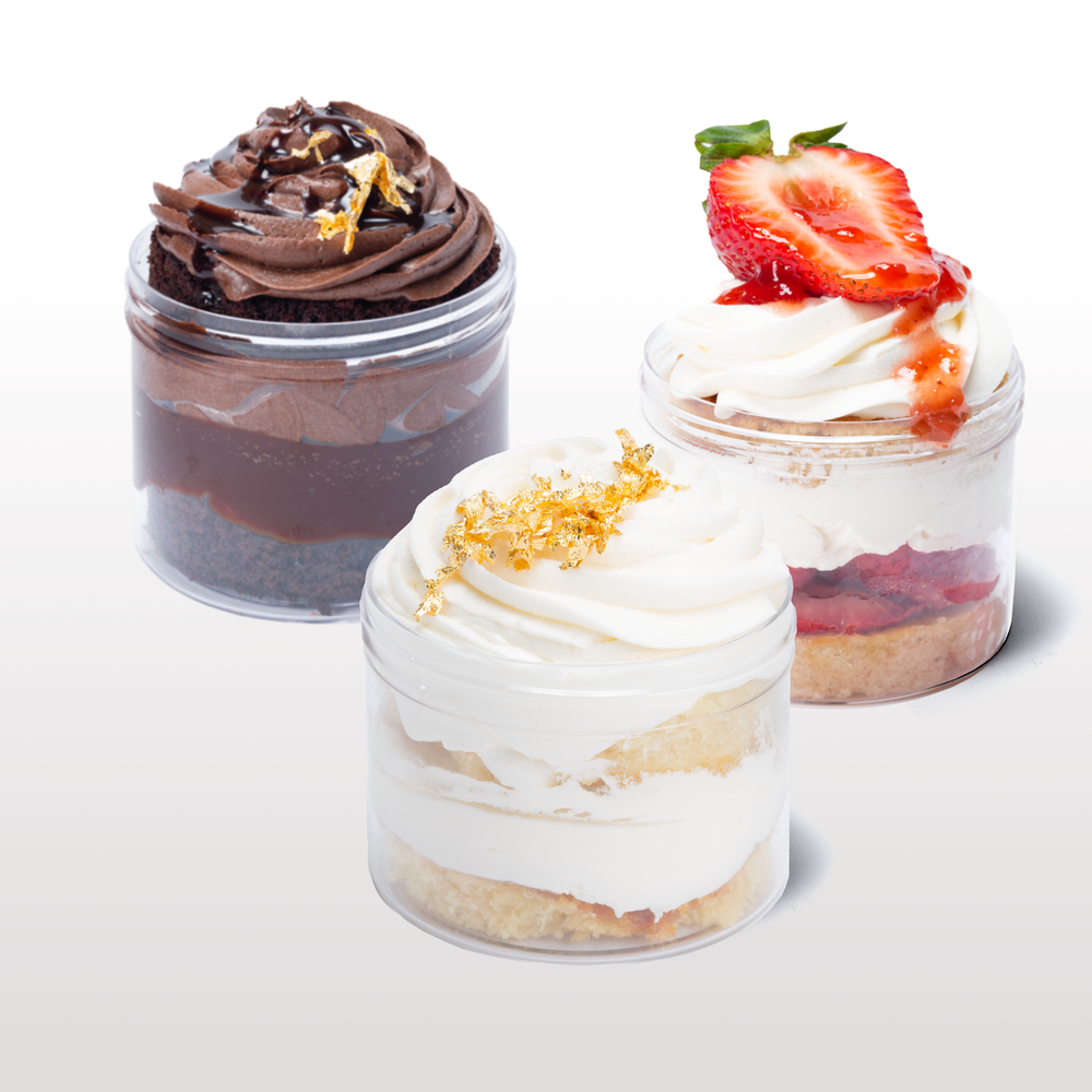 Delor Cake Jar Variety Of 3 Pack Such As Chocolate Strawberry and Vanila